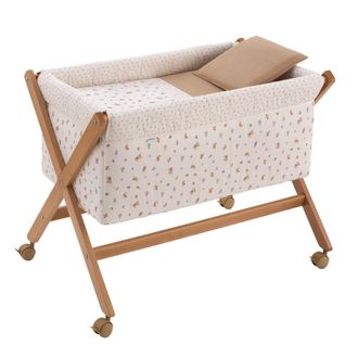 Cambrass Minicuna tijera madera 55x87x74 cm beige/natural
