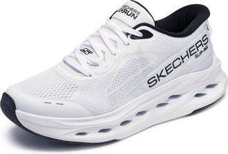 Skechers Mens Max Cushioning Glide Step Advert Hands Free Slip-ins Sneaker, White/Black, 10 UK