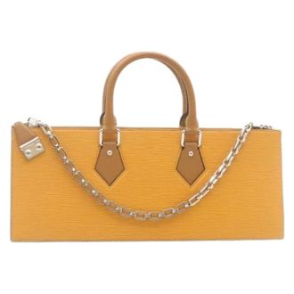 Louis Vuitton Tweedehands leren handtassen - Dames - Pre-owned - Geel - Maat: ONE Size Leer