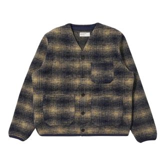 Universal Works Jassen, Heren, Veelkleurig, M, Wol, Uist Fleece Cardigan