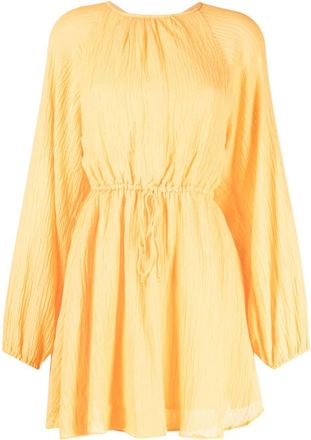 Faithfull The Brand Constance open-back minidress - women - Linen/Flax - M - Yellow