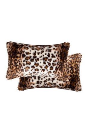 Luxe Belton Georgetown Lynx Faux Fur Pillows - Set of 2 - 12 x 20 at Nordstrom Rack