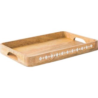 Mela Artisans Artisans Grace Carved Wooden Large Tray in Brown at Nordstrom