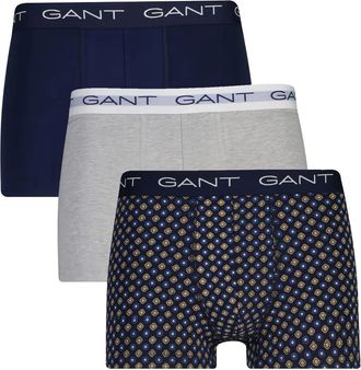 GANT Set di 3 boxer con stampa geometrica - Blu