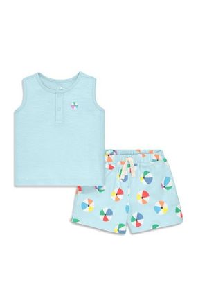 primary Baby Henley Tank Set in Saltwater Beach Balls at Nordstrom, Size 18-24M