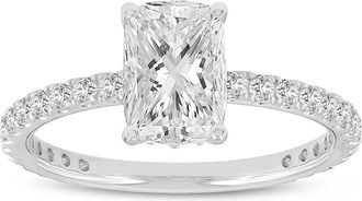 LuvMyJewelry Melina 14K White Gold Cushion Lab Grown Diamond Engagement Ring - 2.02 Ct