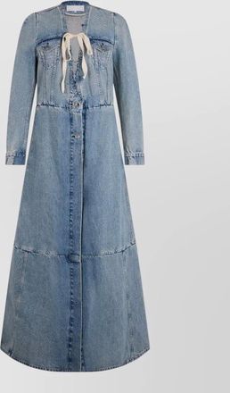 Maison Margiela denim long-sleeve maxi coat
