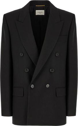 Saint Laurent Jassen, Dames, Zwart, S, Stijlvolle Jassen en Vesten Collectie