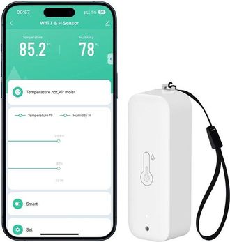 OEM Sensor Temperatura Humedad Higr&oacute;metro Wifi: Inal&aacute;mbrico Temperatura Humedad Alerta Notificaci&oacute;n Mediante Aplicaci&oacute;n Remota Invernaderos Bodegas