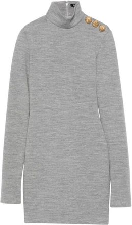 Balmain Mujer, Vestidos, Gris, Talla: S