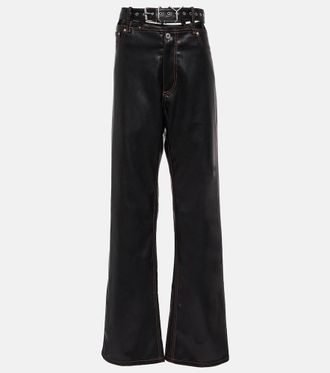 Y / Project Pantaloni Y Belt a gamba larga