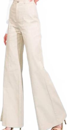 Flying Tomato High Cotton Pant In Beige