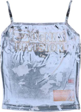 Diesel Denim Katoen Top Gemaakt in BG - Dames - Tops zonder mouwen - Blauw - XS - Katoen - Tops