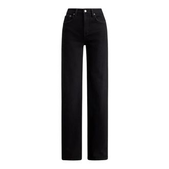 Ralph Lauren Vaqueros de tiro alto y pernera ancha - Jeans - Mujer - Negro - 2XS