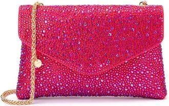 Olga Berg Hattie Crystal Shoulder Bag in Fuchsia at Nordstrom