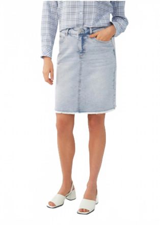 FDJ Womens Denim Pencil Skirt In Blue