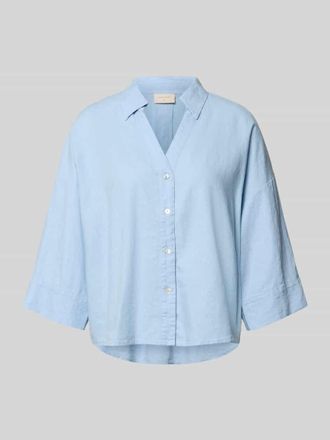 Freequent Boxy Fit Bluse mit V-Ausschnitt Modell Lava in Hellblau, Gr&ouml;&szlig;e XXL