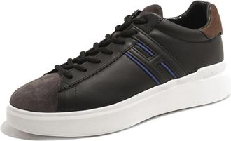 Hogan H580 Aw 23 Sneakers - Heren - Sneakers - Zwart - 45 EU - Leer - Schoenen