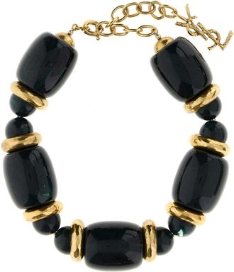 Saint Laurent Accessoires, Dames, Zwart, M, Collier Court Tonnea