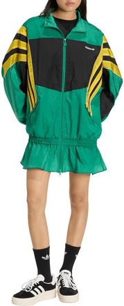 adidas Originals Santiago Peplum Track Jacket in Bold Green at Nordstrom, Size Large