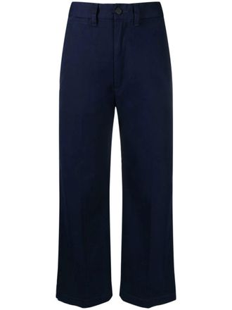 Ralph Lauren Wide-Leg Cropped Chinos
