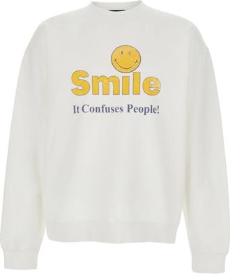 Dsquared2 Crew Neck Sweater - Heren - Sweatshirts - Wit - 3XL - Katoen - Hoodies & sweatvesten