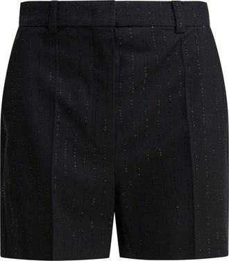 Pianoforte di Max Mara Womens Black Wool Blend Shorts - Size EU 34 (Womens)