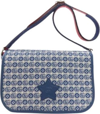 Gucci Pre-owned Cross Body Bags, female, Blue, Size: ONE SIZE Pre-owned Vintage Crossbody Bag