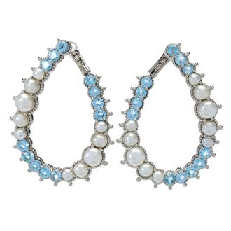 Dallas Paris Dallas Prince Luster Cultured Pearl & Choice of Gem Hoop Earrings