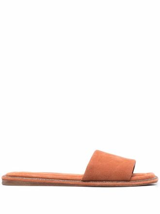 Brunello Cucinelli Leren sandalen - Oranje