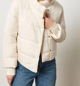 Lilla P Knit Cuff Jacket In Talc