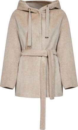 Herno Resortjas - Dames - Jas met riem - Beige - M - Wol - Jassen