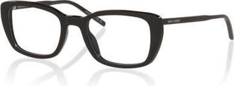 Saint Laurent 49mm Rectangle optical glasses in Black at Nordstrom