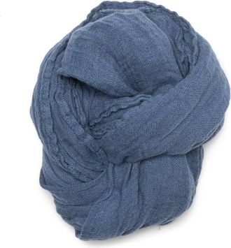 LinenMe Blueberry Linen Summer Scarf Garza, 70 x 200 cm