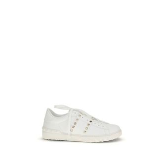 Valentino Garavani White Calf Leather Bos Taurus Low Top Mens Sneakers