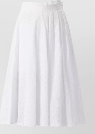 Msgm cotton pleated midi skirt
