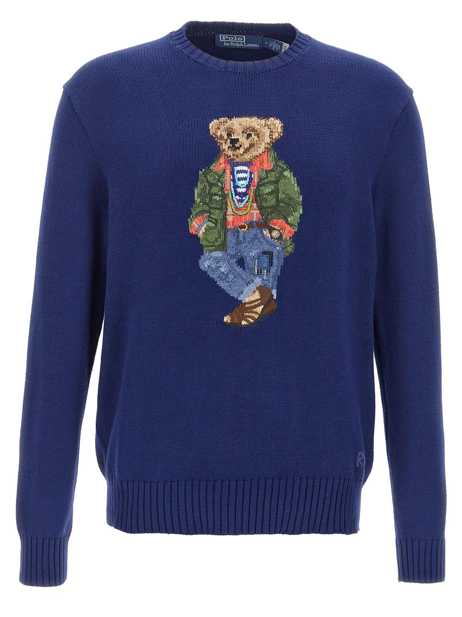 ★★POLO RALPH LAUREN★★ Cotton Crewneck Sweater Navy MNPOS Big Fit Cotton Crewneck Sweater | Ralph Lauren