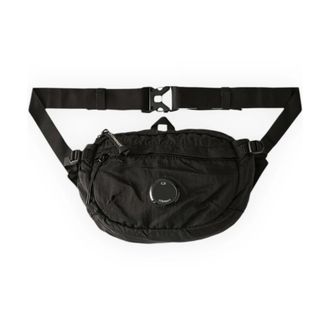 C.P. Company Belt Bags, male, Black, Size: ONE SIZE Nylon Crossbody Backpack