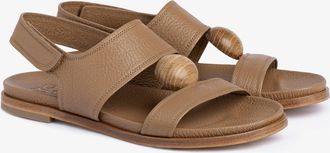 Pedro Garcia Beige leather slingback sandal | Janica | Fall-winter 26 |