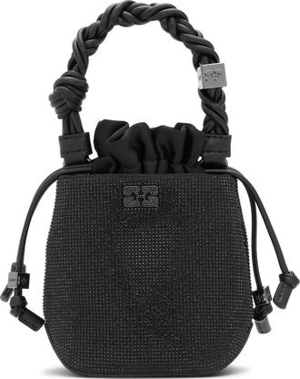 Ganni Borsa tote con manico intrecciato - Nero