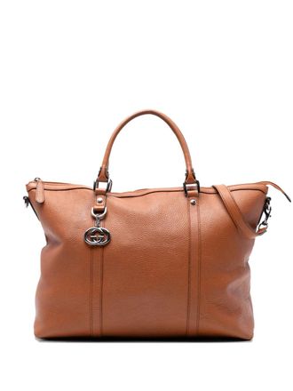Gucci 2016-2025 Leather GG Charm satchel - Brown