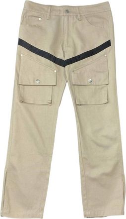 Lifted Anchors Mens Helix Striped Cargos Pants In Stone Tan