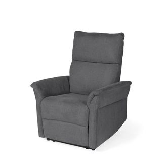 Koketto Home Sill&oacute;n relax 2 motor tapizado gris oscuro