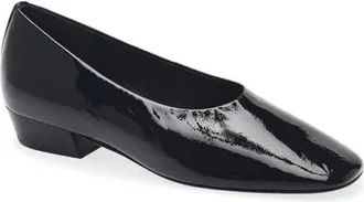 Rag & Bone Poppi Heeled Ballet Leather Pump in Black Pt at Nordstrom, Size 40