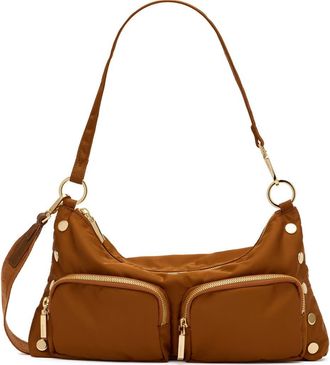Hammitt Kyle Medium Shoulder Bag in Amber Nylon/Gold at Nordstrom