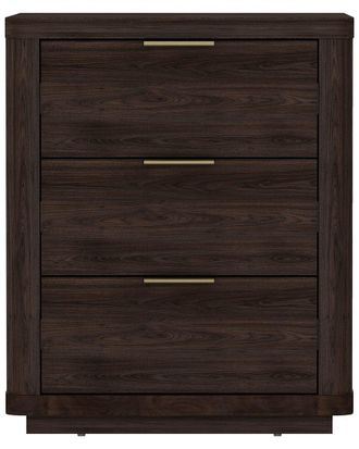 Manhattan Comfort Evelyn Modern Nightstand With 3 Full Extension Drawers