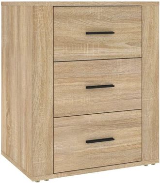vidaXL Vidaxl - Mesita de noche madera contrachapada roble sonoma 50x36x60 cm