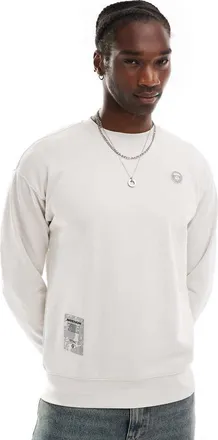 Aape By A Bathing Ape Aape by A Bathing Ape logo knit sweater in gray-Black