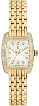 Michele Urban Petite 18K Gold Plate Bracelet Watch, 22mm at Nordstrom