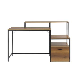 SoBuy Mesa escritorio de ordenador con 1 caj&oacute;n y 2 estantes